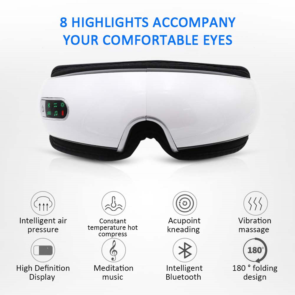 Plunea EyeRelax – 8 Funktionen: Wärme, Vibration, Bluetooth