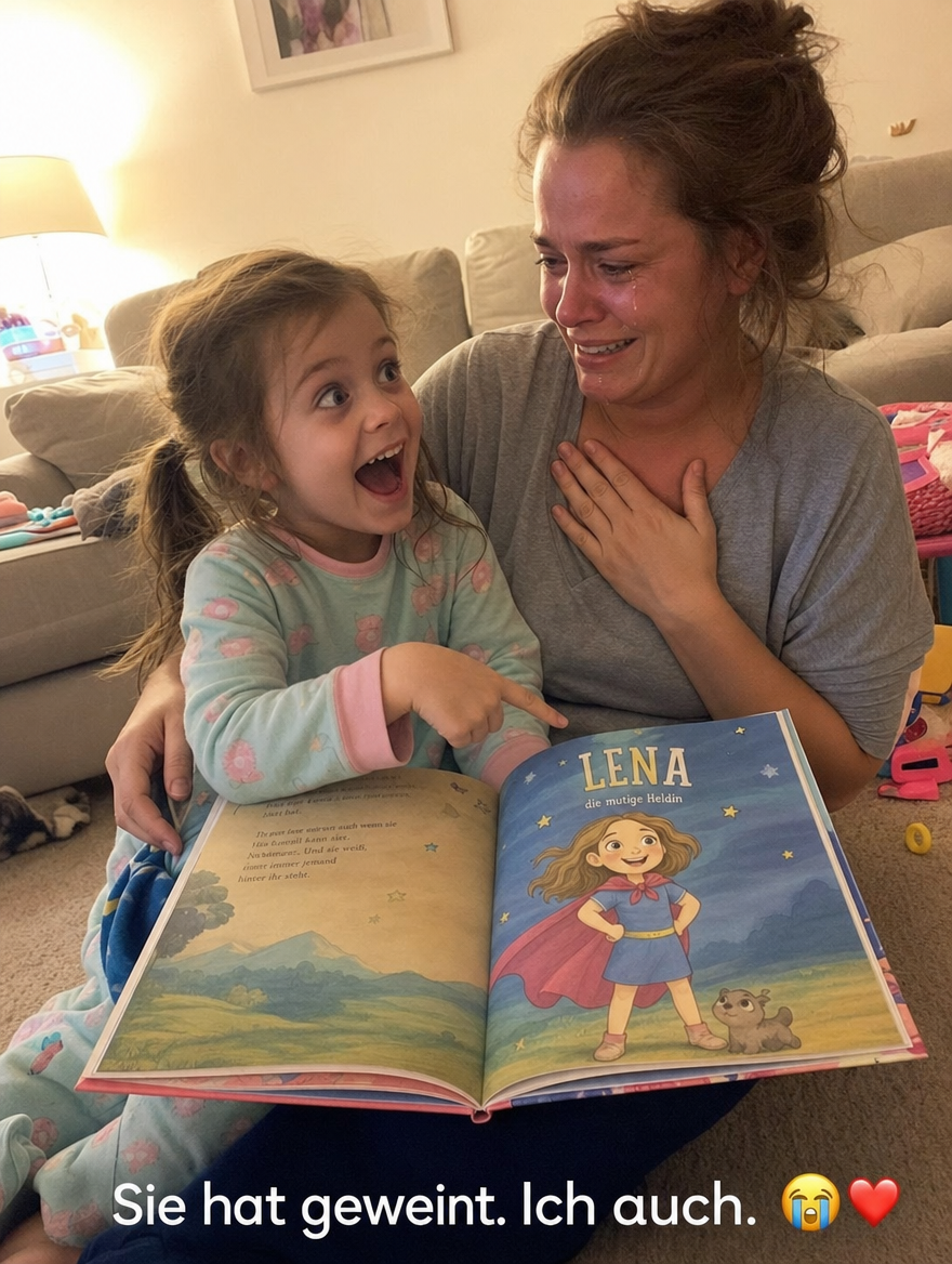 Mutter und Kind mit personalisiertem Kinderbuch